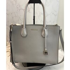Michael Kors Mercer Large Pebbled Leather Accordion Tote EUC
